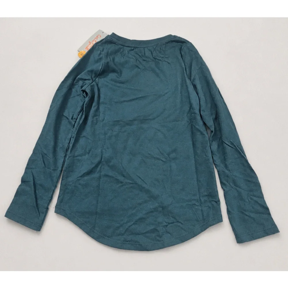 NWT Cat & Jack Sequins Dinosaur Long Sleeve Top Size 6/6X